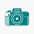 Isolated Camera in Flat Monochrome Style Vector Illustration