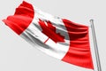 Isolated Canada Flag waving 3d Realistic fabric