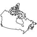 Isolated Canadian map