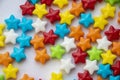 Isolated Candy Stars Close Up