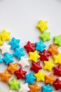 Isolated Candy Stars Close Up