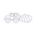Isolated car icon with smok Pollution concept Vector Royalty Free Stock Photo