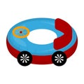 Isolated car toy shaped pool float