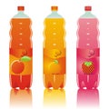 Isolated carbonated drinks bottles set Royalty Free Stock Photo