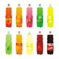 isolated carbonated drinks set Royalty Free Stock Photo