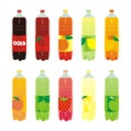Isolated carbonated drinks set Royalty Free Stock Photo