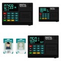 Isolated Card identification time recorder on transparent background