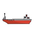 Isolated cargo ship design Royalty Free Stock Photo