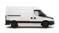 Isolated cargo van side profile mockup designed for wrapping and branding templates Royalty Free Stock Photo