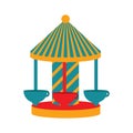 Isolated carnival carousel with coffe cups icon