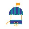 Isolated carnival shopping tent