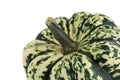 Isolated carnival squash on white Royalty Free Stock Photo