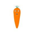 Isolated carrot cute smile characte