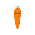 Isolated carrot cute smile characte