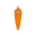 Isolated carrot cute smile characte