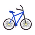 Isolated cartoon bicycle on white background. Flat vector vehicle icon Royalty Free Stock Photo
