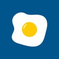Isolated cartoon fried egg. Royalty Free Stock Photo
