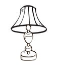 Isolated cartoon lamp symbol. Illustration