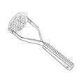 Isolated Cartoon Potato Masher