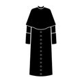 Isolated cassock silhouette