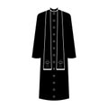 Isolated cassock silhouette