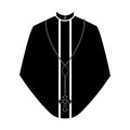 Isolated cassock silhouette