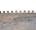 Isolated castle battlements Royalty Free Stock Photo