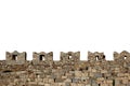 Isolated castle wall battlements of Kos Castle Royalty Free Stock Photo