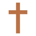 Isolated catholic church cross symbol Vector