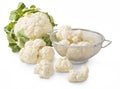 Isolated cauliflower with parts