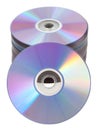Isolated CD DVD tower Royalty Free Stock Photo