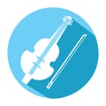 Isolated cello icon Flat design Musical instrument Vector