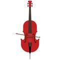 Isolated cello icon. Musical instrument