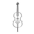 Isolated cello icon. Musical instrument