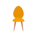 Isolated chair yellow