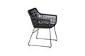 Isolated Chairs made of steel And covered with black plastic on a white background with clipping path Royalty Free Stock Photo