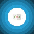 Isolated Chart Flat Icon. Diagram Vector Element Can Be Used For Diagram, Chart, Report Design Concept. Royalty Free Stock Photo
