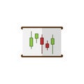 Isolated Chart Flat Icon. Diagram Vector Element Can Be Used For Diagram, Chart, Report Design Concept. Royalty Free Stock Photo