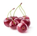 Isolated cherries pile