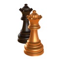 Isolated chess figurine 3d illustration