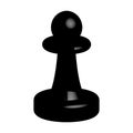Isolated chess pawn. 3D style vector illustration Royalty Free Stock Photo