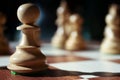 Isolated chess pawn in sunlight Royalty Free Stock Photo