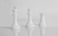 Isolated chess pieces in Black and white