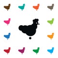 Isolated Chicken Icon. Bantam Vector Element Can Be Used For Chicken, Rooster, Design Concept.