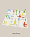 Isolated child game ludo illustration