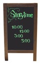 Children`s STORY TIME sign Royalty Free Stock Photo