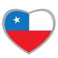 Isolated Chilean flag Royalty Free Stock Photo