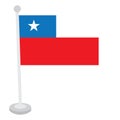 Isolated Chilean flag Royalty Free Stock Photo