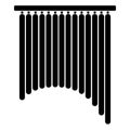 Isolated chimes icon. Musical instrument