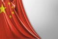 Isolated China Flag waving 3d Realistic China Flag Rendered Royalty Free Stock Photo